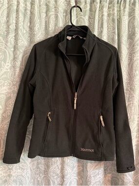 Vintage Marmot Women's Black Full-Zip Fleece Utility Jacket